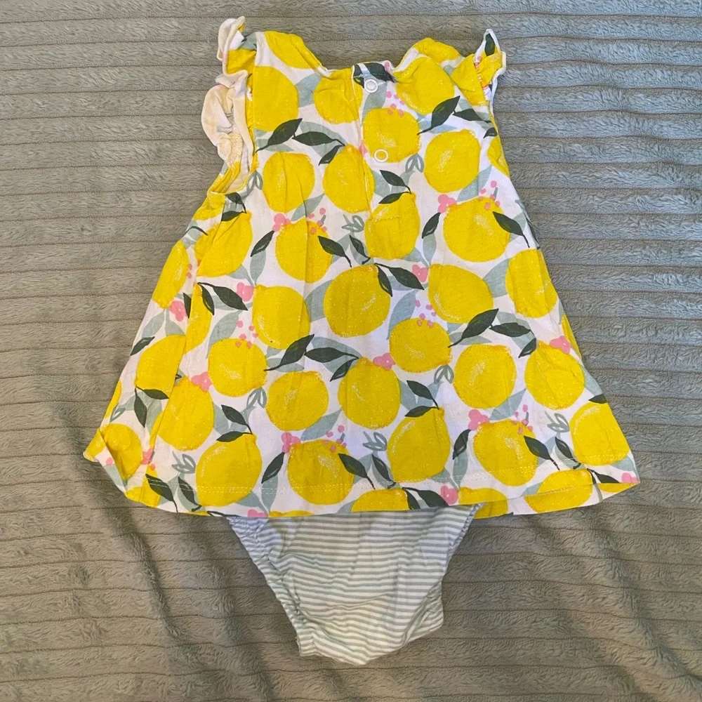 Carter's Lemon Print Dress Romper